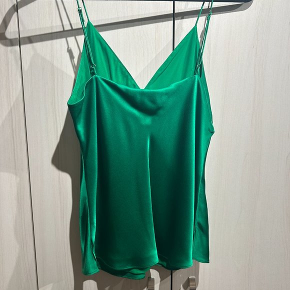 CAMI 100% Silk Camisole - L - Kelly Green - Picture 4 of 5